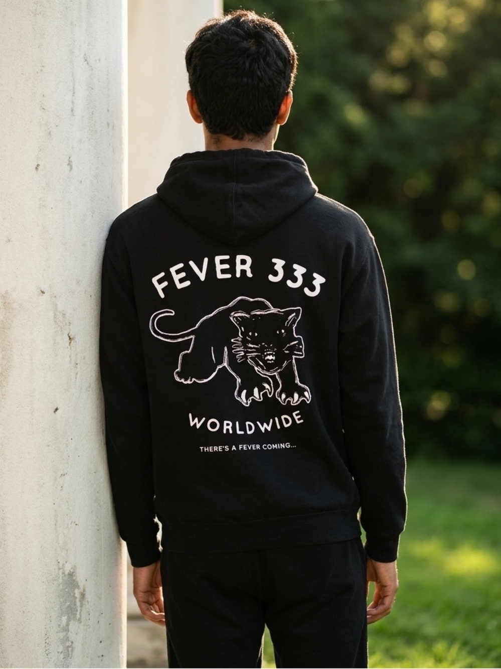 NWOT Unisex Fever 333 Rock Band Black Cat Head Sweatshirt Hoodie - Size XL